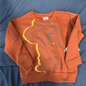 Disney Junior Crewneck  Sweatshirt - 4T Rust with Yellow Graphic